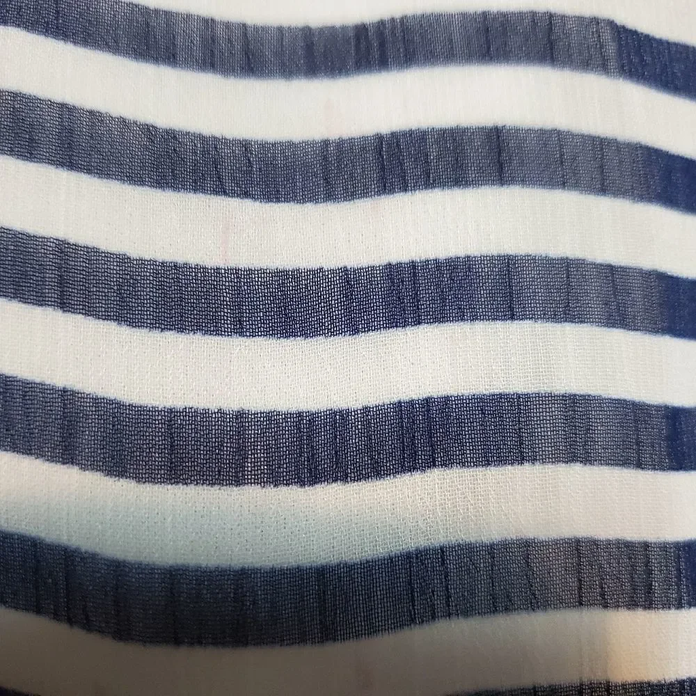Justice Blue & White Striped Tank Top (8)